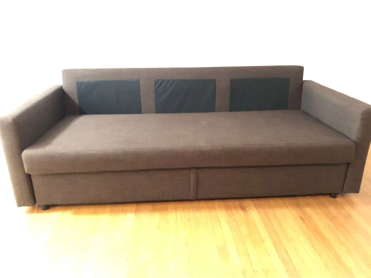 Ikea sofa bed (brown) - Image 4