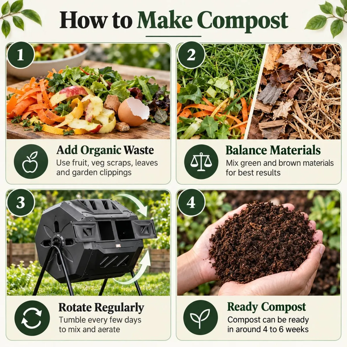 Dual Chamber Compost Bin 162 L Tumbling Garden Com - Image 3