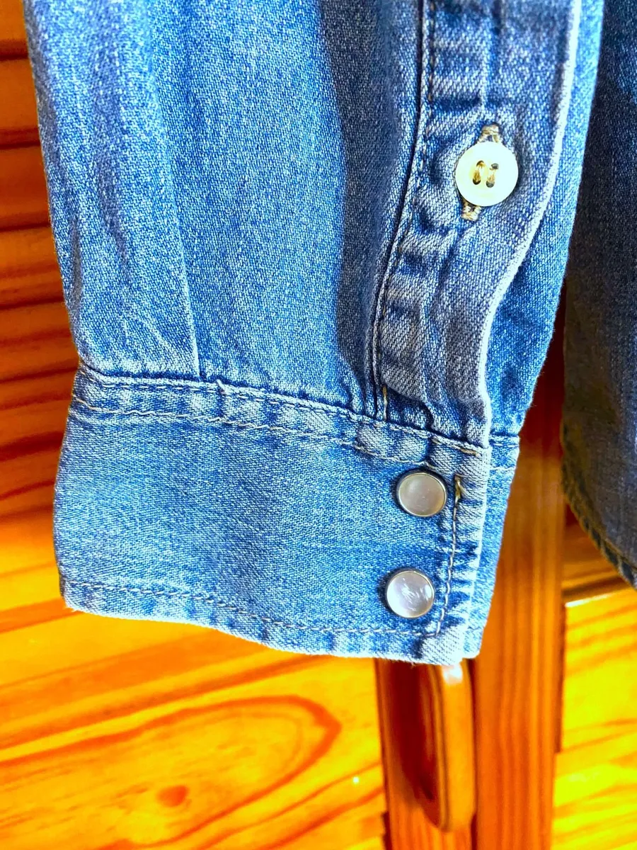 Vintage Cowboy Denim with stud buttons - Image 3