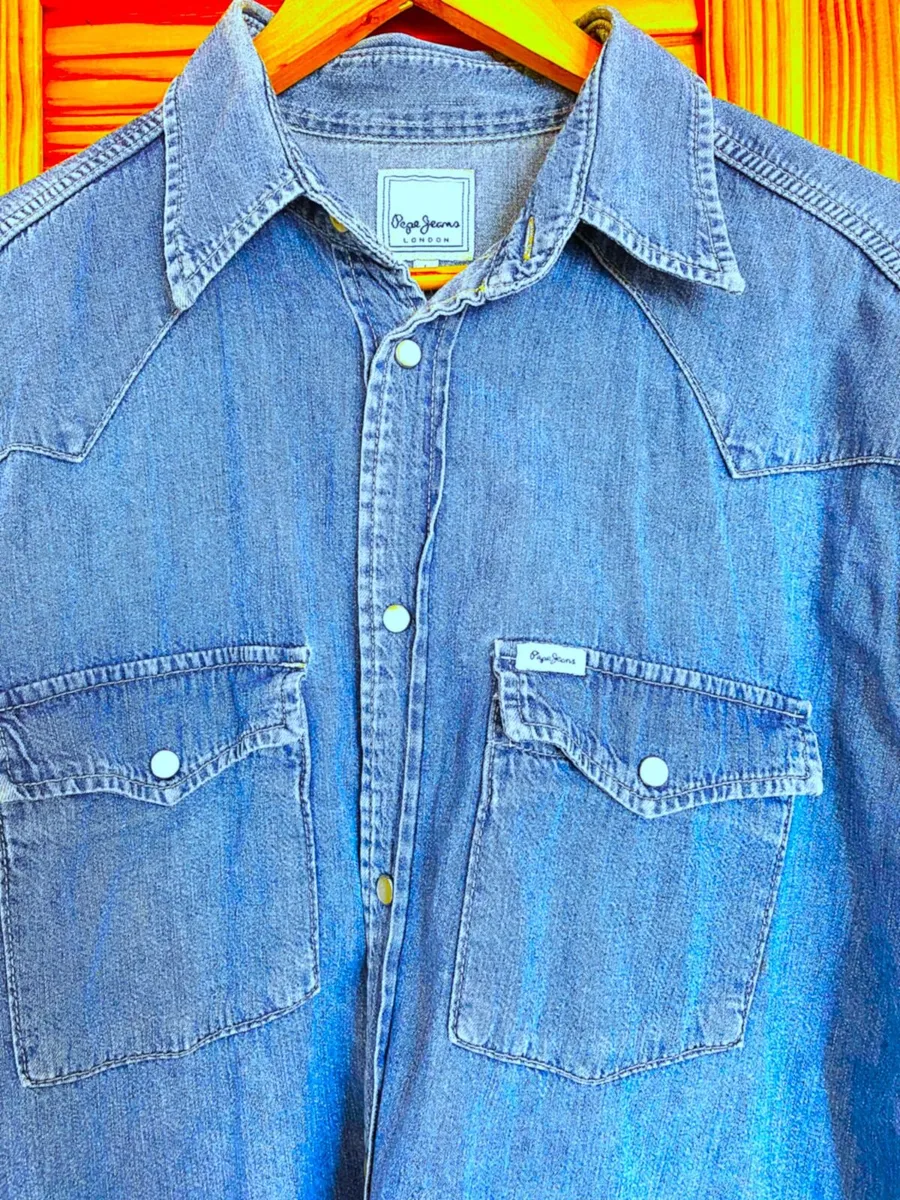 Vintage Cowboy Denim with stud buttons - Image 4
