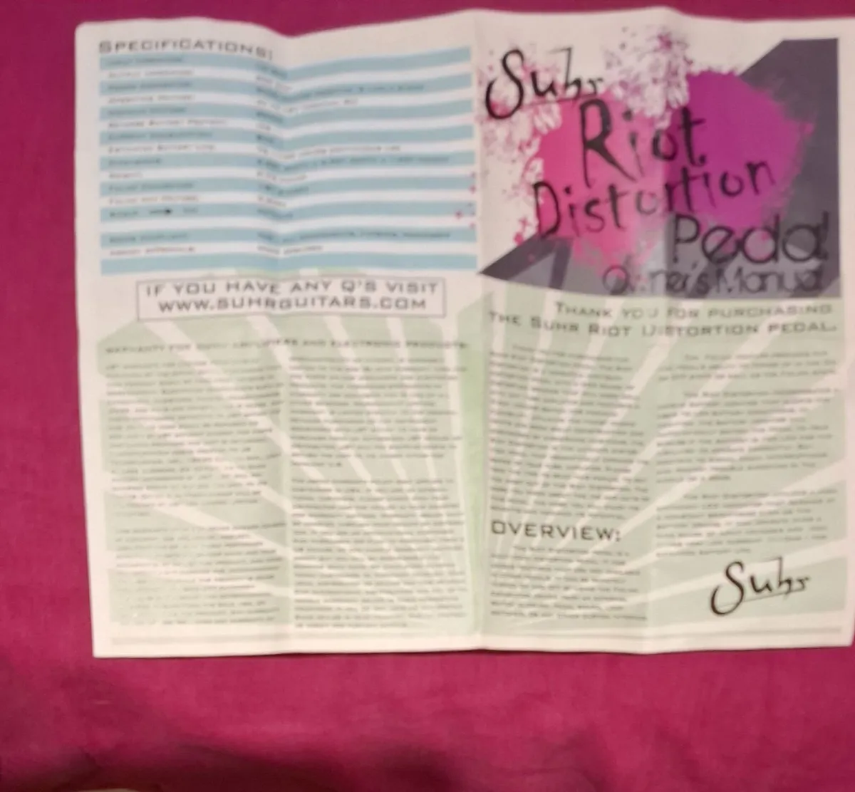 Suhr Riot Distortion Pedal - Image 2