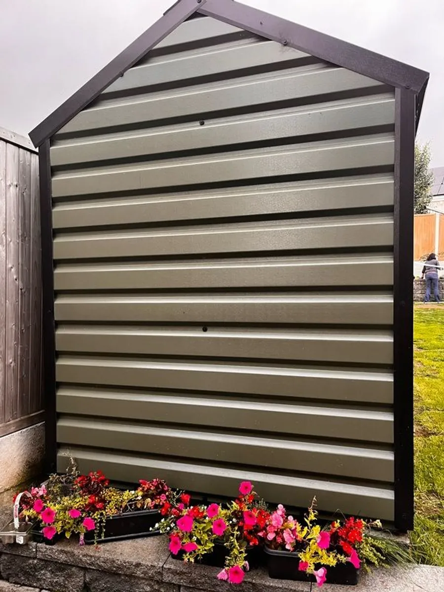 high-quality Irish-made PVC-coated galvanised-steel garden shed, - Image 4