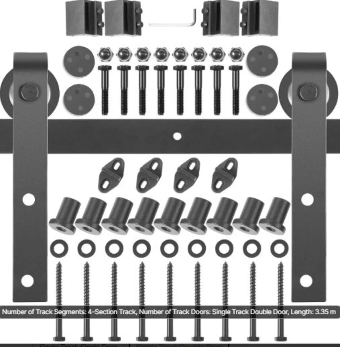 Sliding Barn Door Hardware Kit, 11FT Barn Door Kit - Image 1