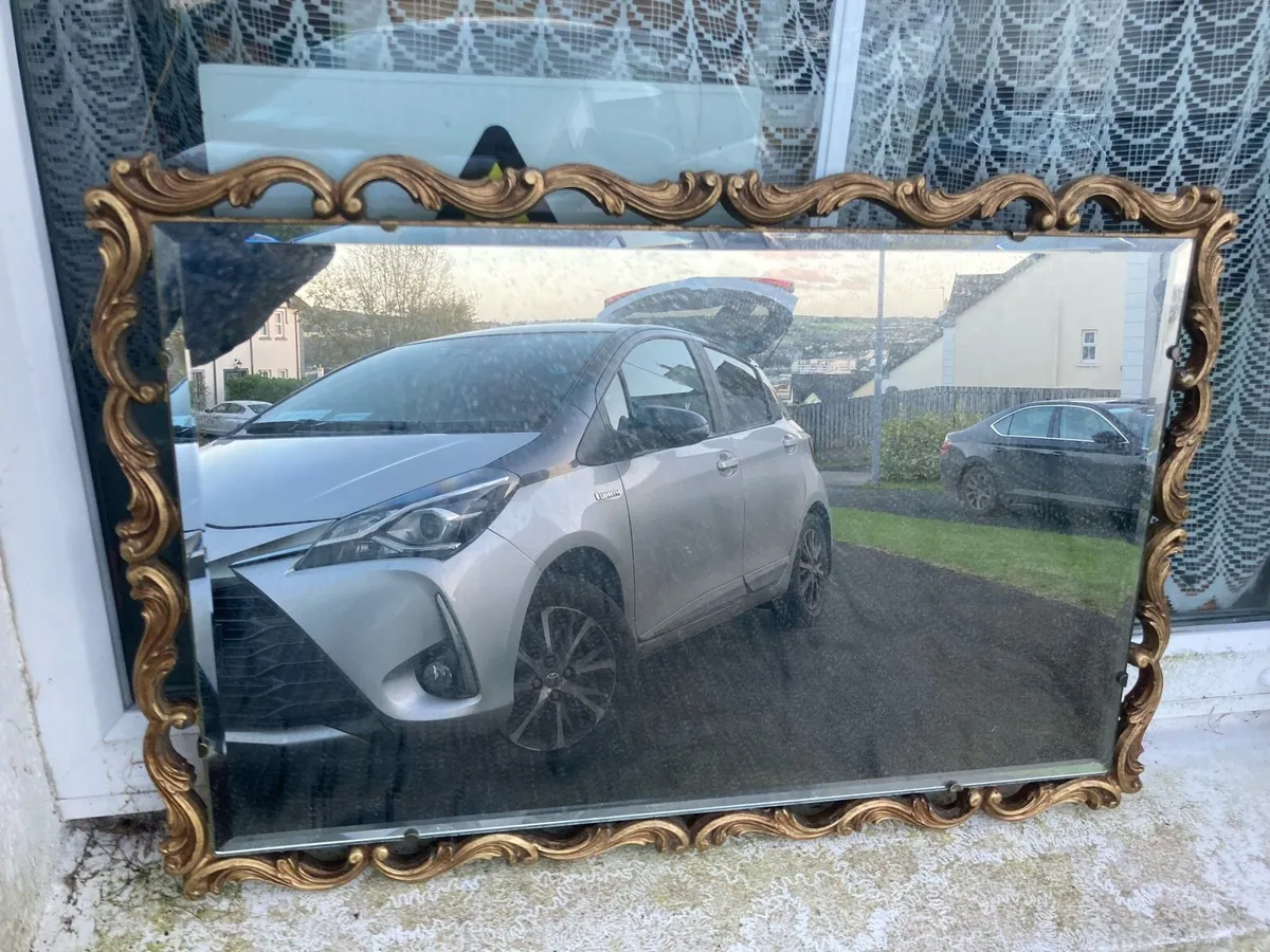 Vintage gold mirror free postage - Image 1