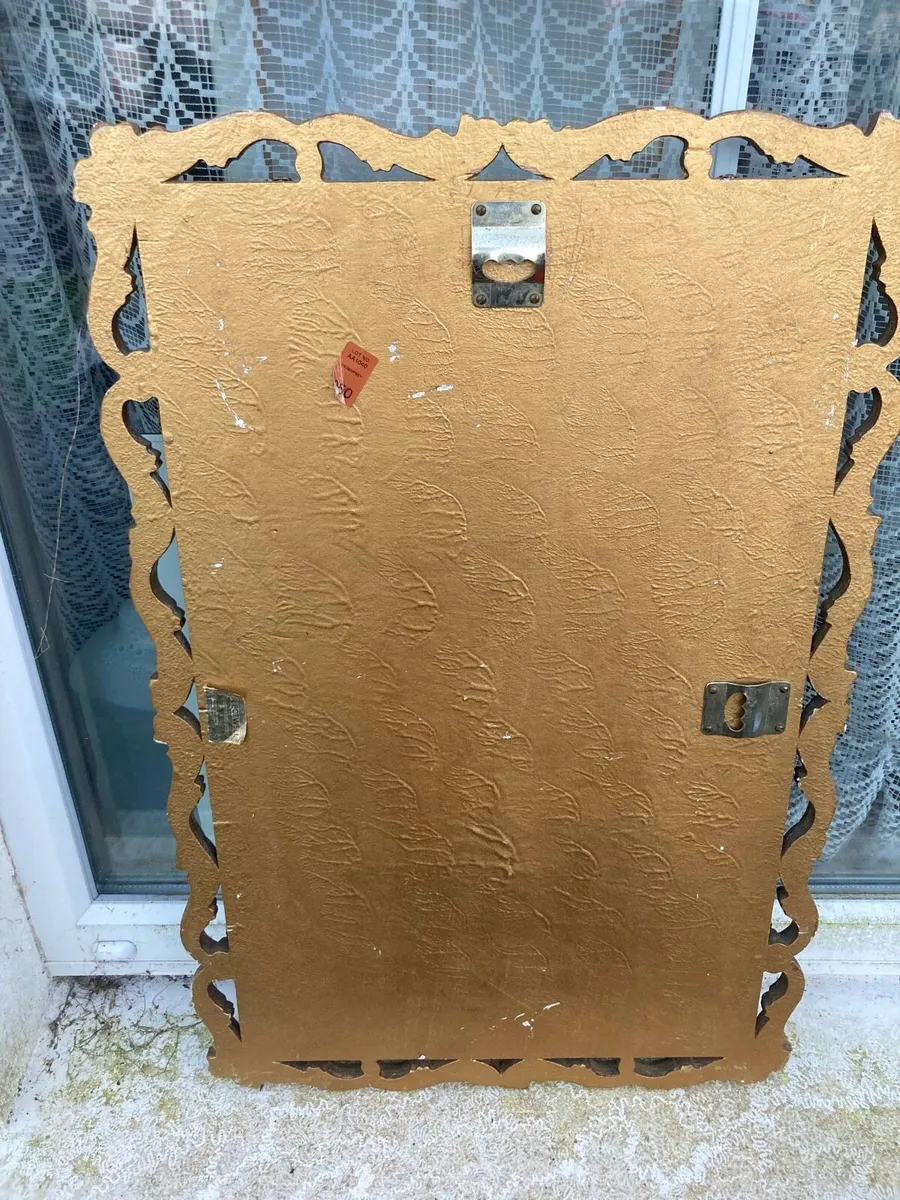 Vintage gold mirror free postage - Image 3