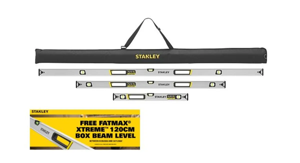 STA143688 Stanley FatMax Levels set x 3 with bag - Image 1