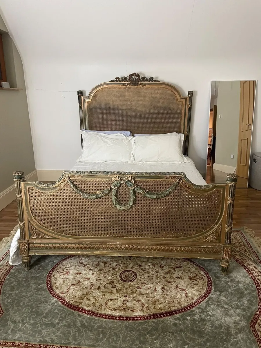 French Antique bergere bed - Image 1