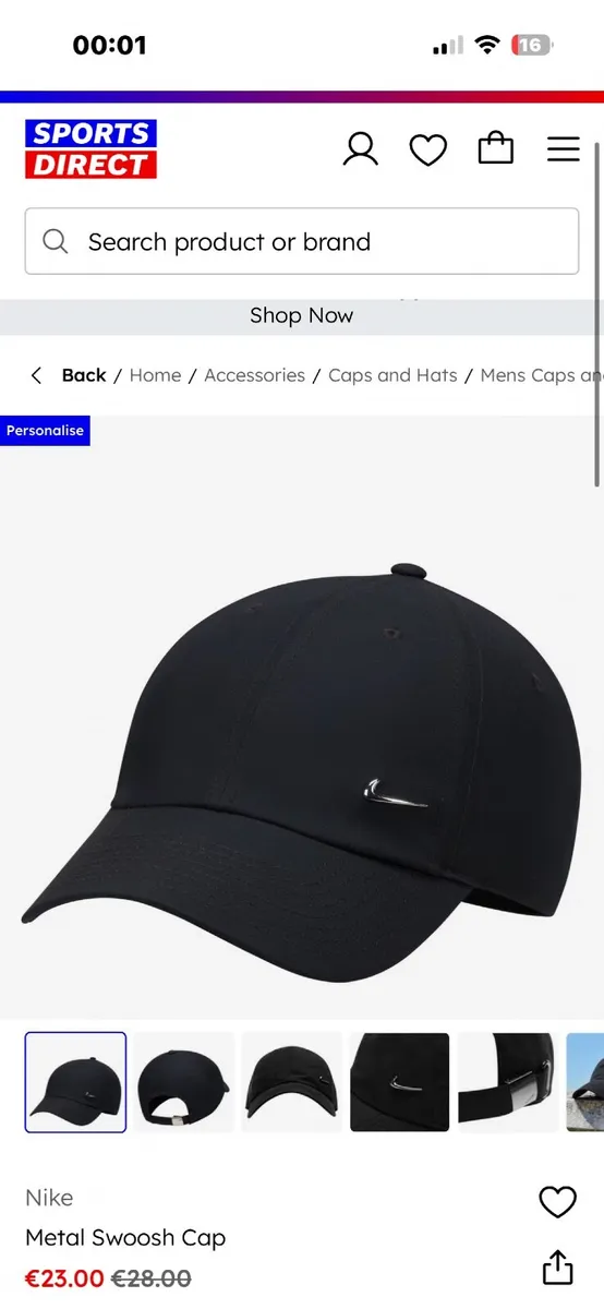 Nike Black Cap - Image 1