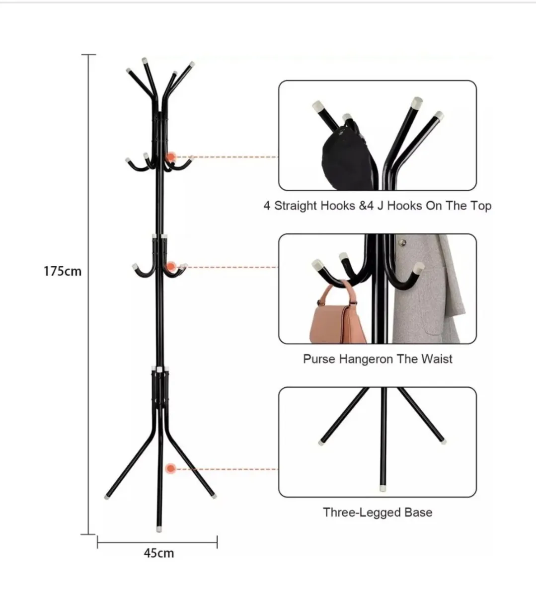 New Metal Coat Umbrella Stand Rack - Image 4