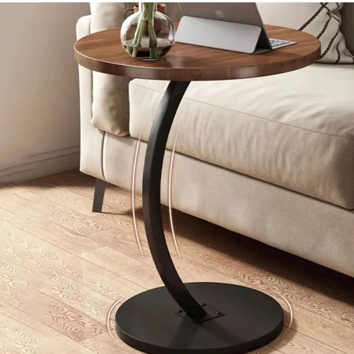 NEW C Shaped Sofa End Coffee Table - Image 3