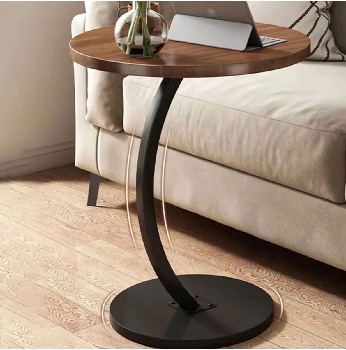 NEW C Shaped Sofa End Coffee Table - Image 2