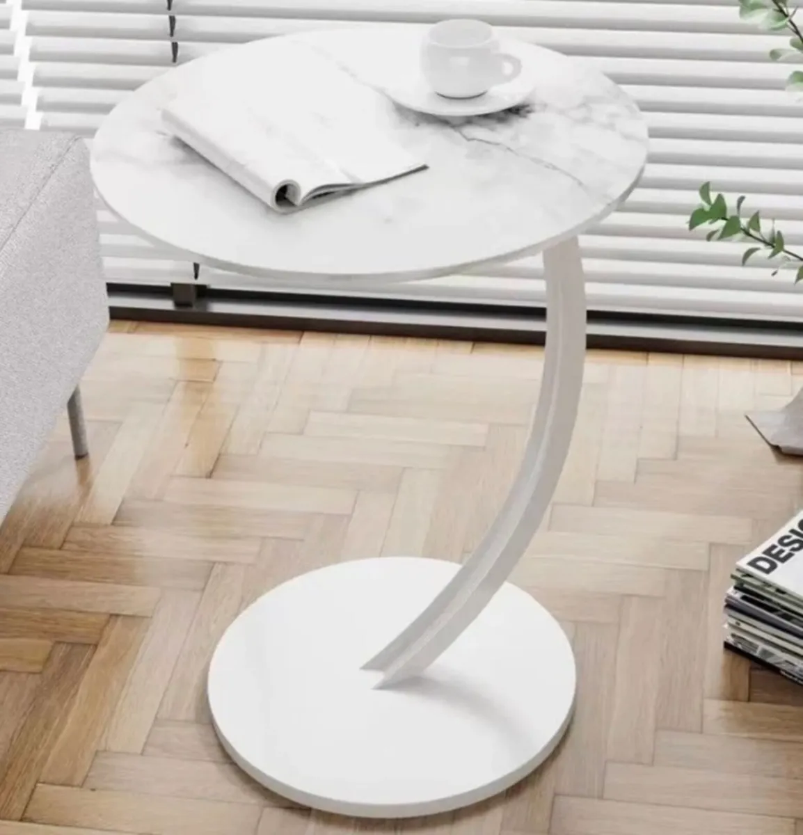 New C Shaped Side End Coffee Table - Image 1