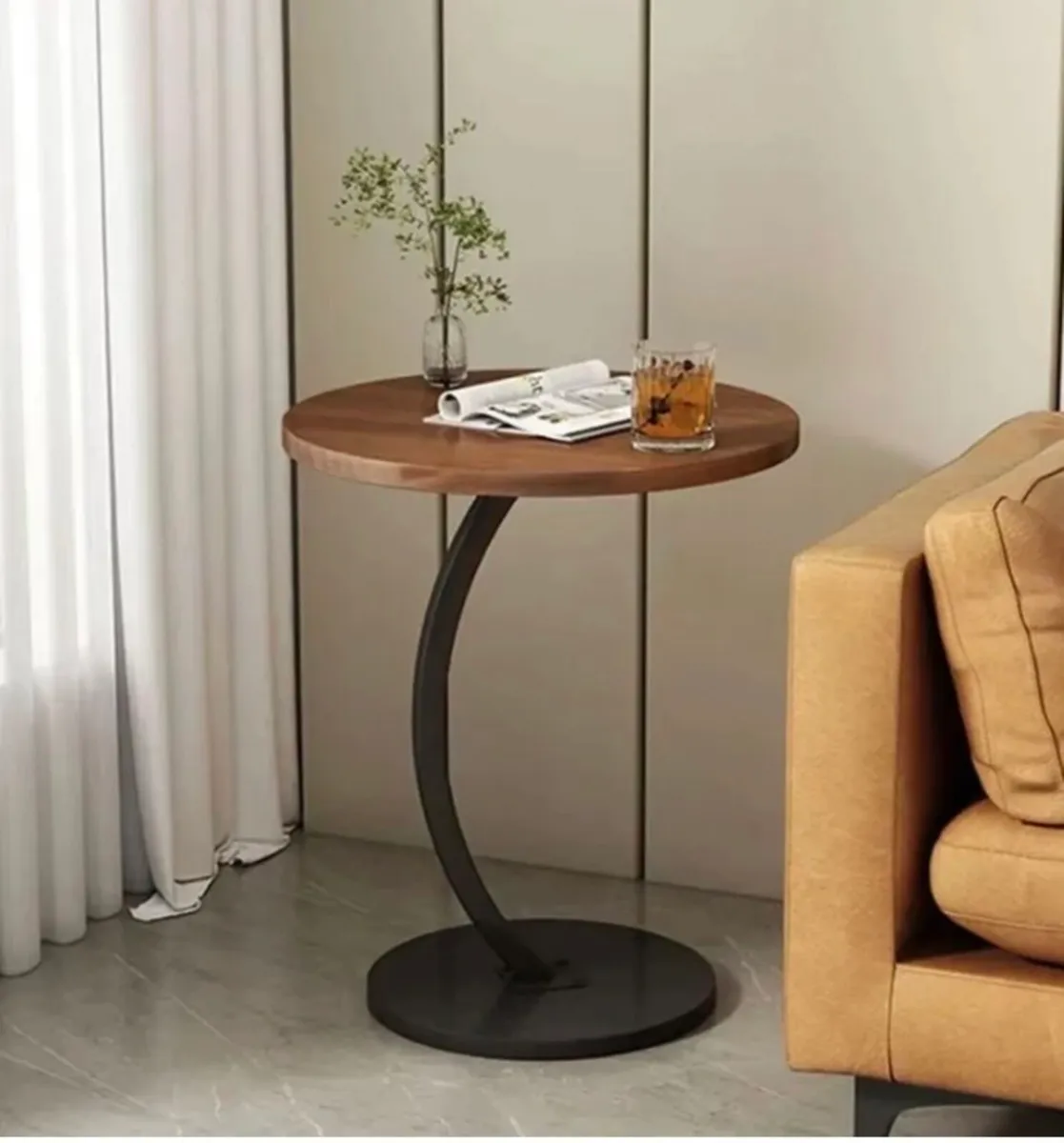 New C Shaped Side End Coffee Table - Image 4