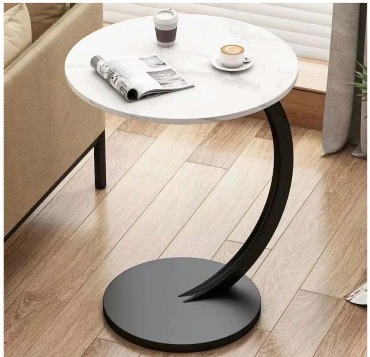 New C Shaped Coffee Table Sofa Side End - Image 1