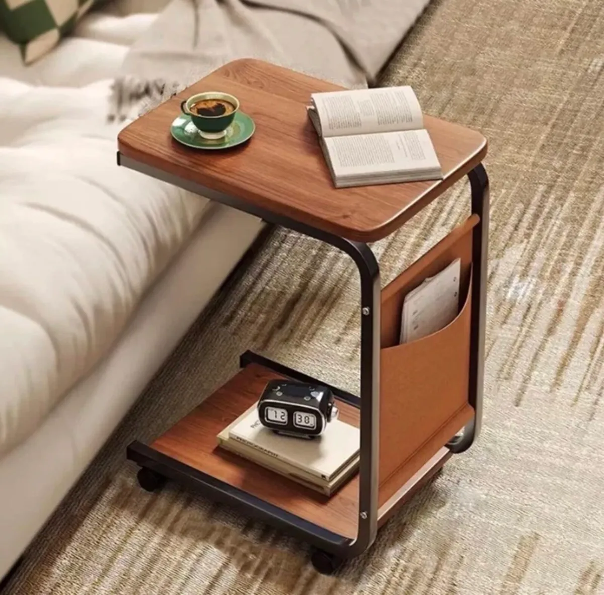 New C Shaped Sofa Side End Coffee Table - Image 3