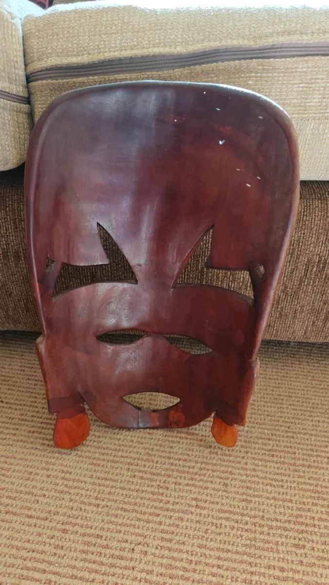 Hand-Carved African Wooden Wall Decor - Image 3