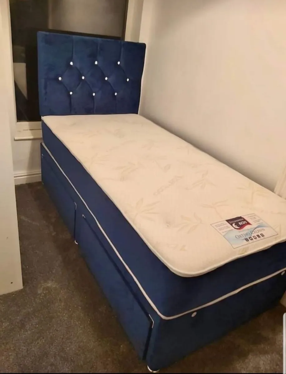 Modern Upholstered Bed Frame Mattress Available - Image 4