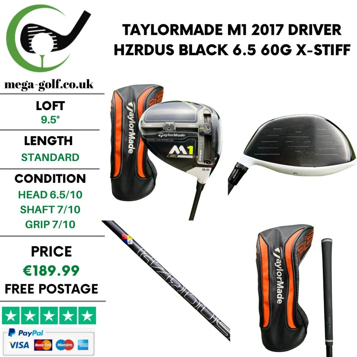 Taylormade M1 2017 Driver / 9.5° / X-Stiff - Image 1