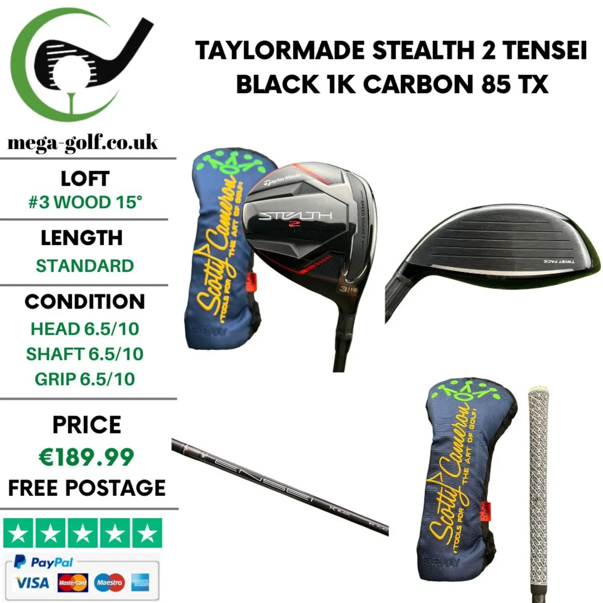Taylormade Stealth 2 #3 Wood 15° / TX - Image 1