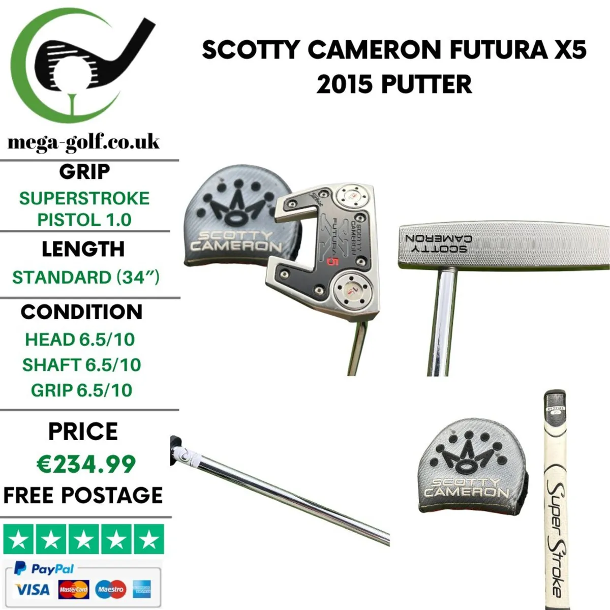 Scotty Cameron Futura X5 2015 Putter / 34'' - Image 1