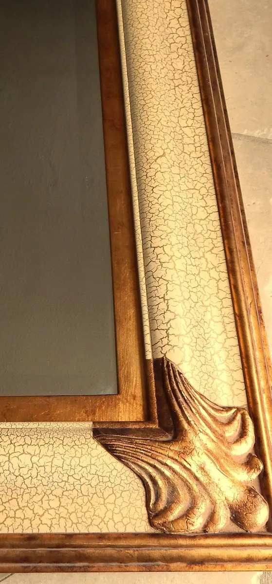 Large Vintage Bevelled Wall Mirror in Ornate Frame - Image 3
