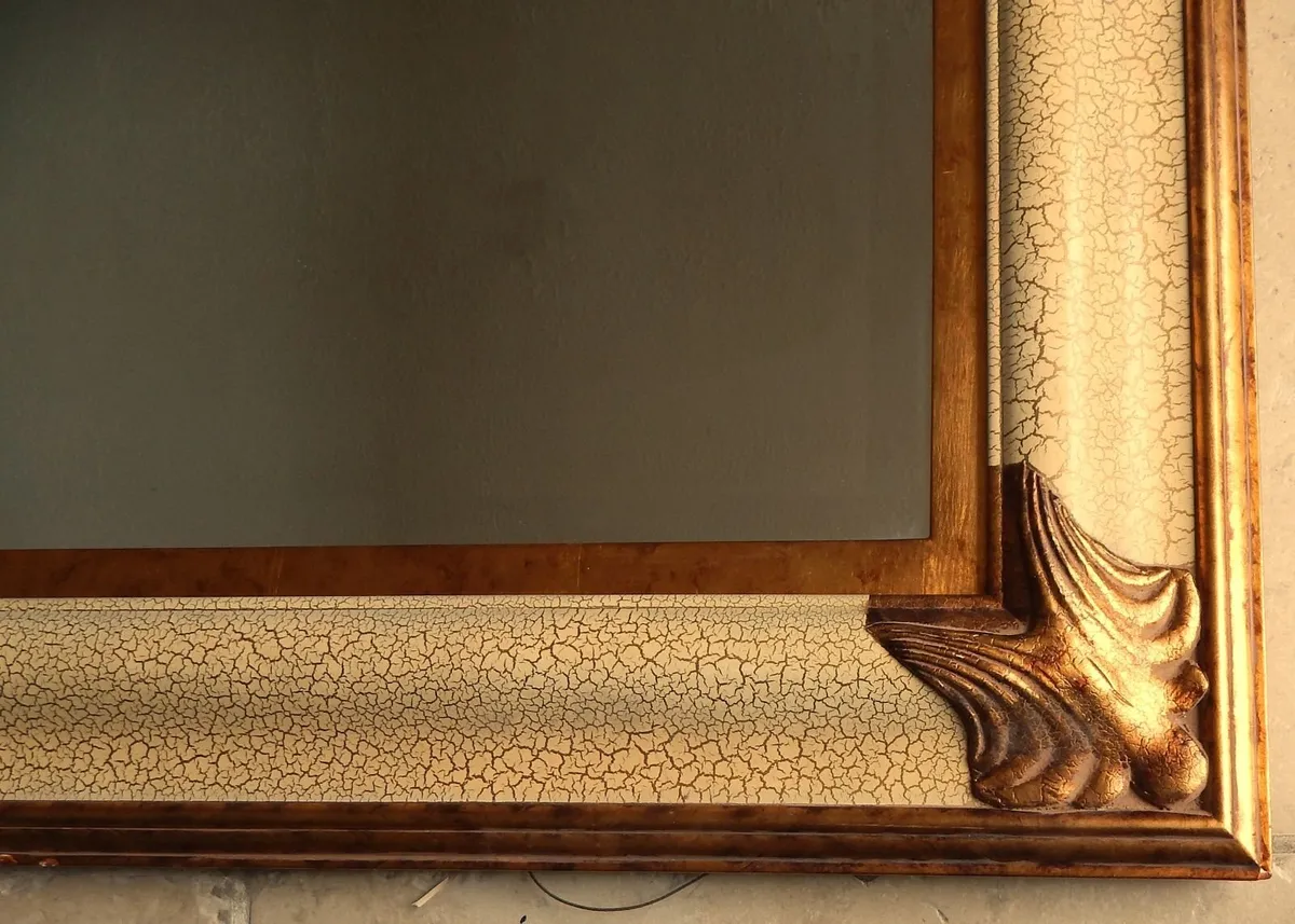 Large Vintage Bevelled Wall Mirror in Ornate Frame - Image 4