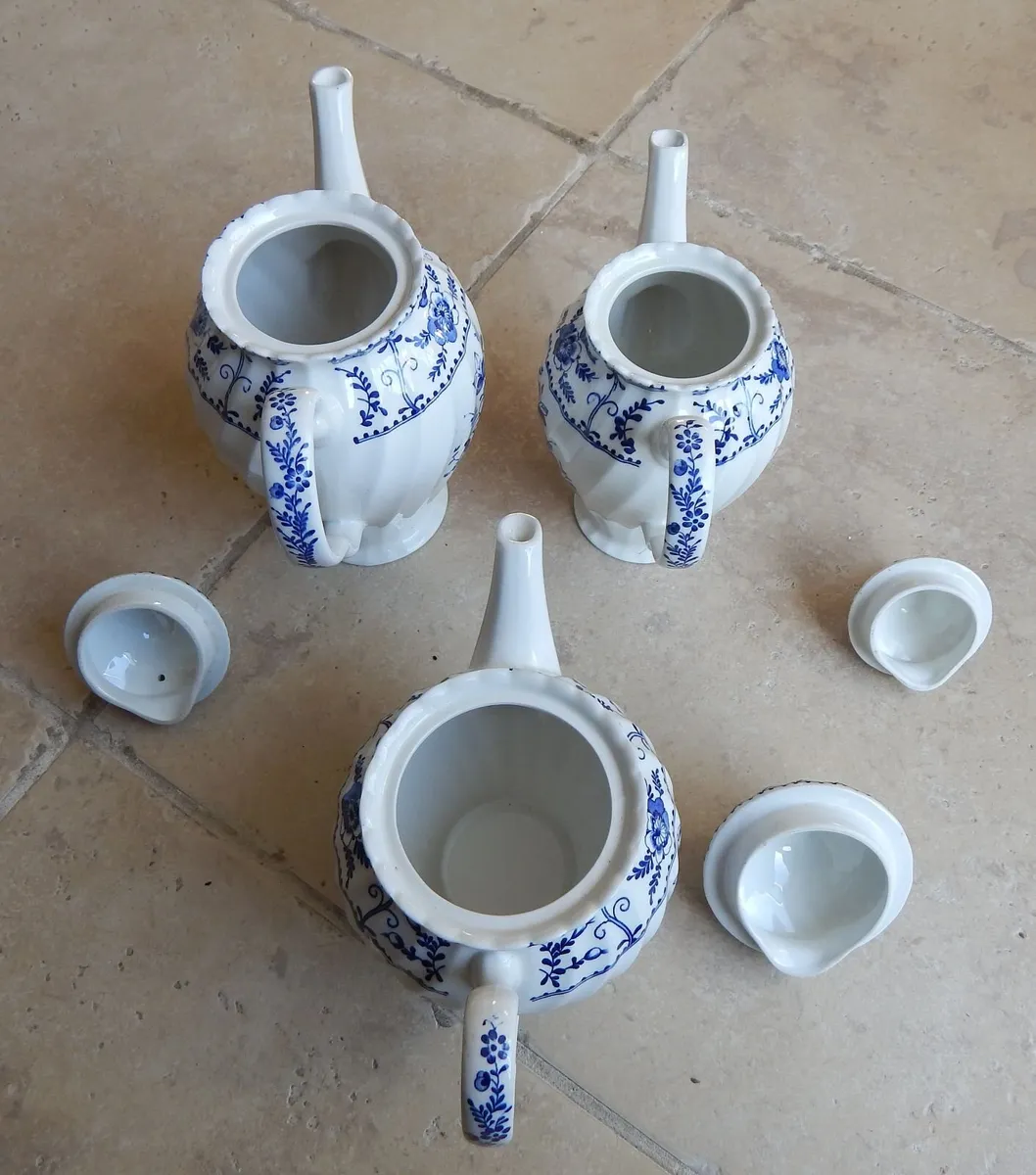 3 Johnson Bros Indies Ironstone Tea & Coffee Pots - Image 4