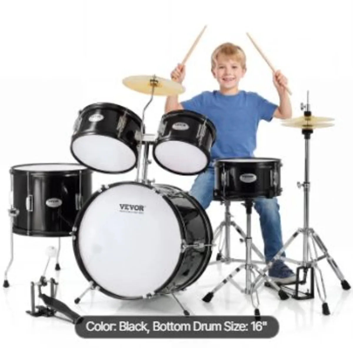 Kids Drum Set, 5-Piece - Image 1