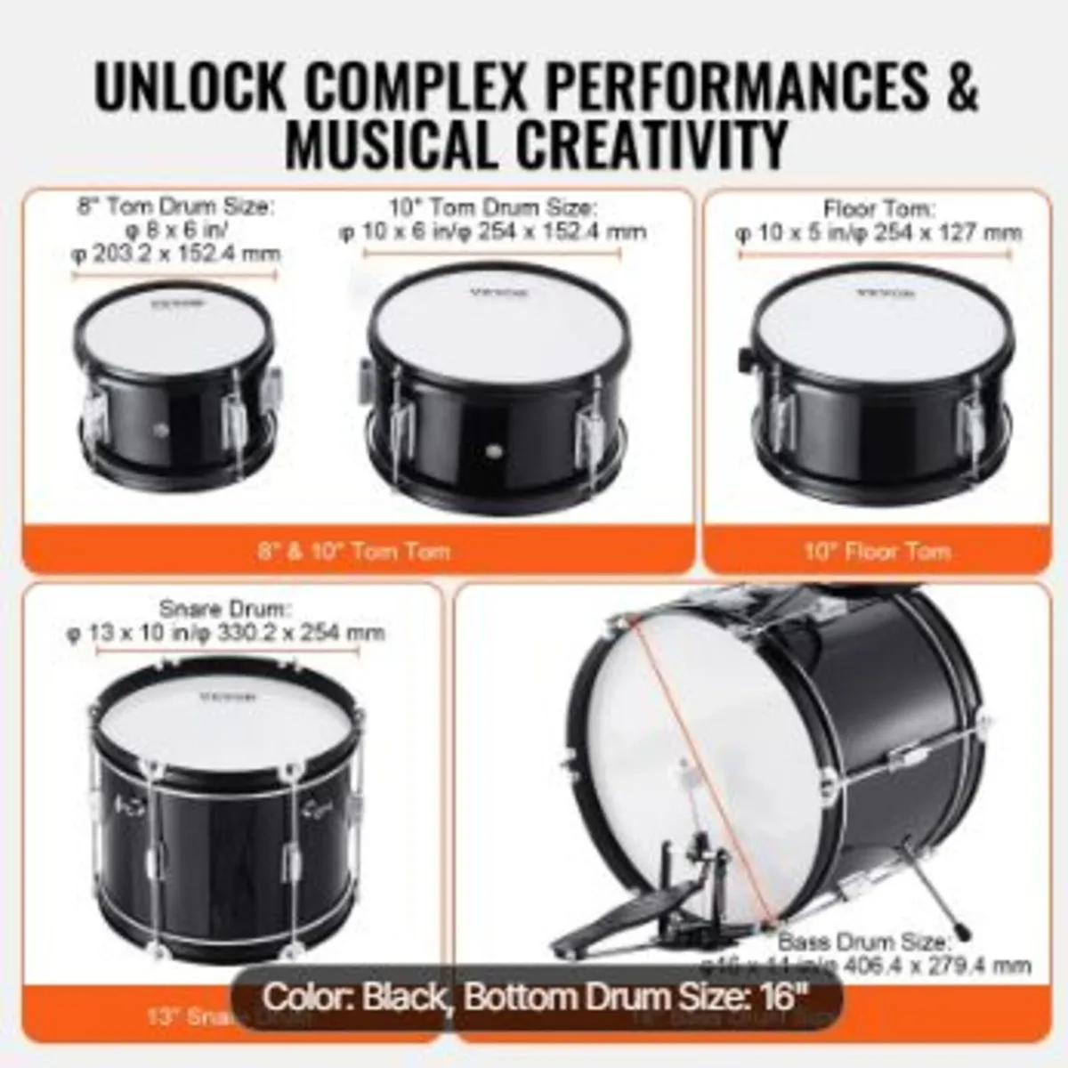 Kids Drum Set, 5-Piece - Image 4
