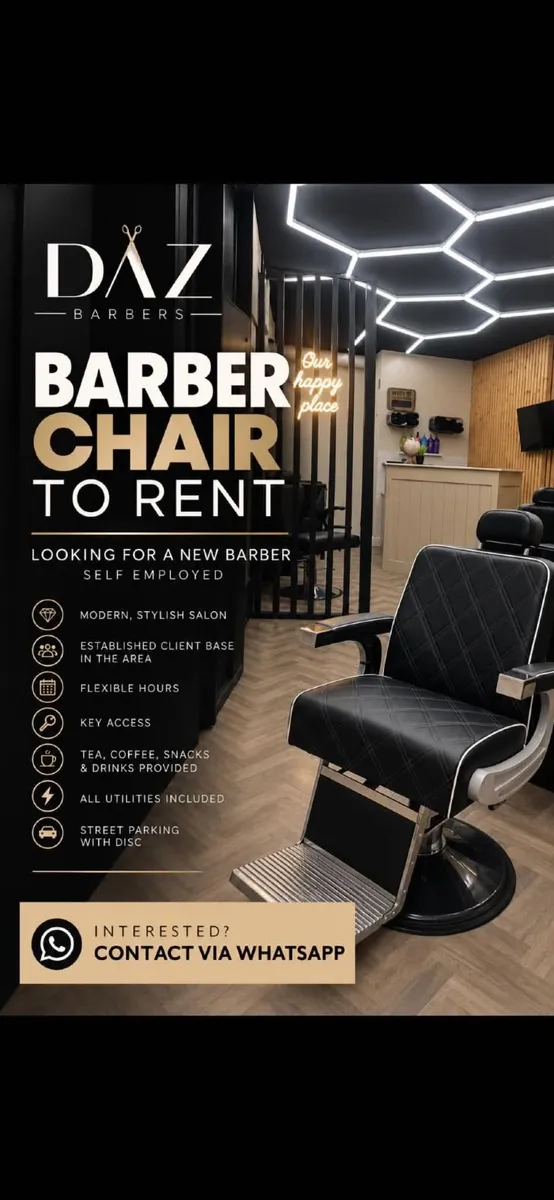 Renting a barber chair - Image 1