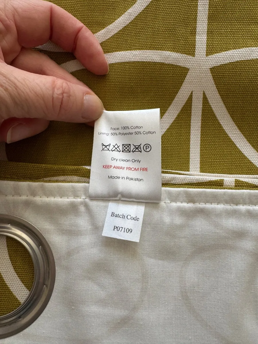 Orla Kiely Olive Green Curtains - Image 2