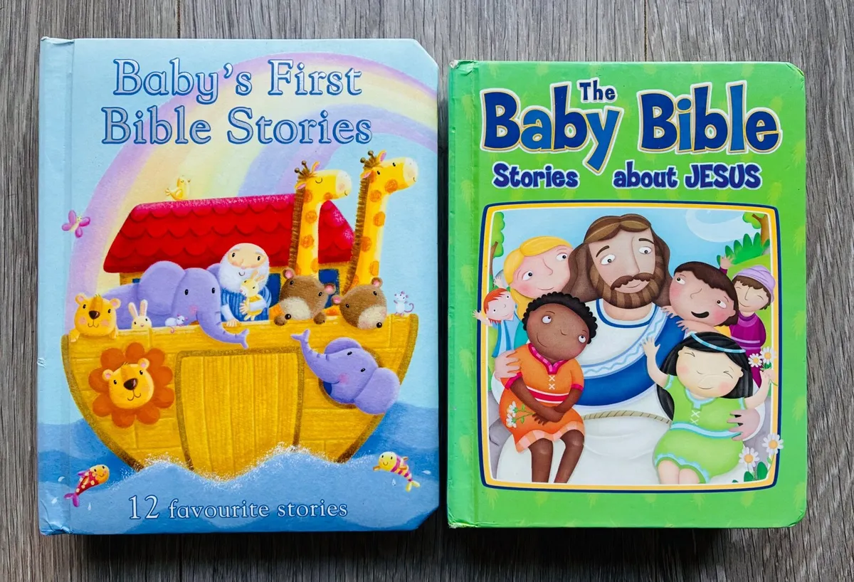 Bundle of 2 Toddler Interactive Bible Board Books - Image 1