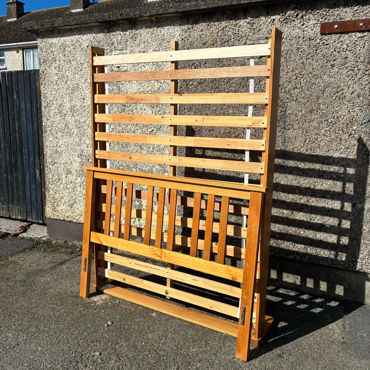 Solid pine Double bed frame - Image 4