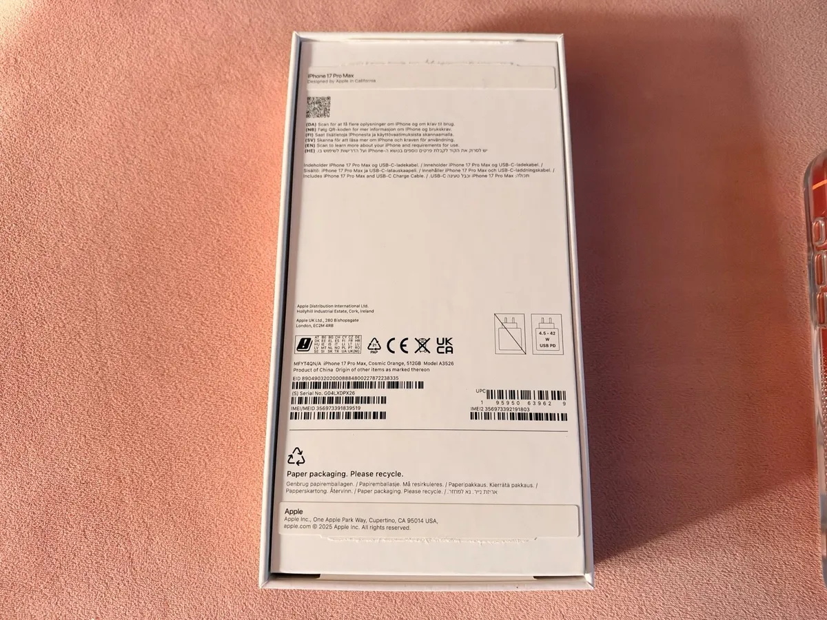 Apple I Phone 17 Pro Max 512 GB Apple Supplied - Image 2