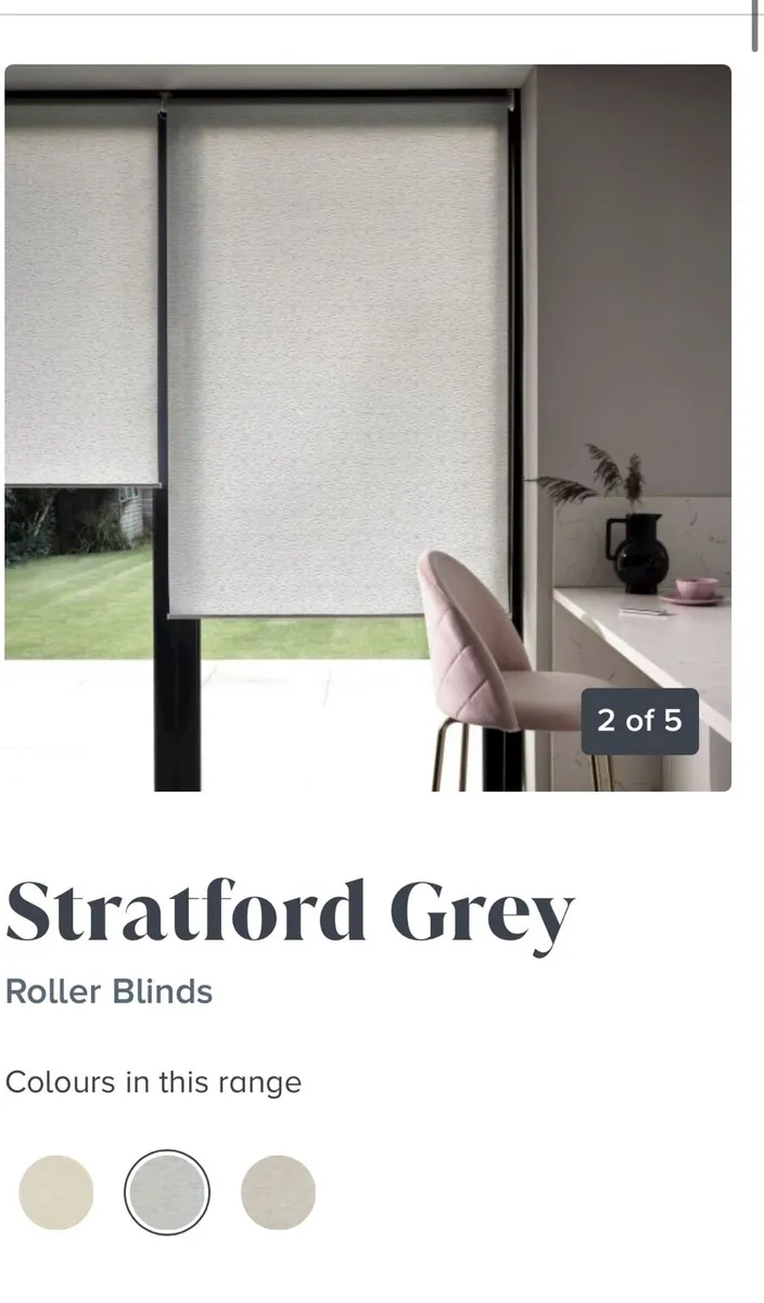 Stratford Grey Roller blinds - Image 1