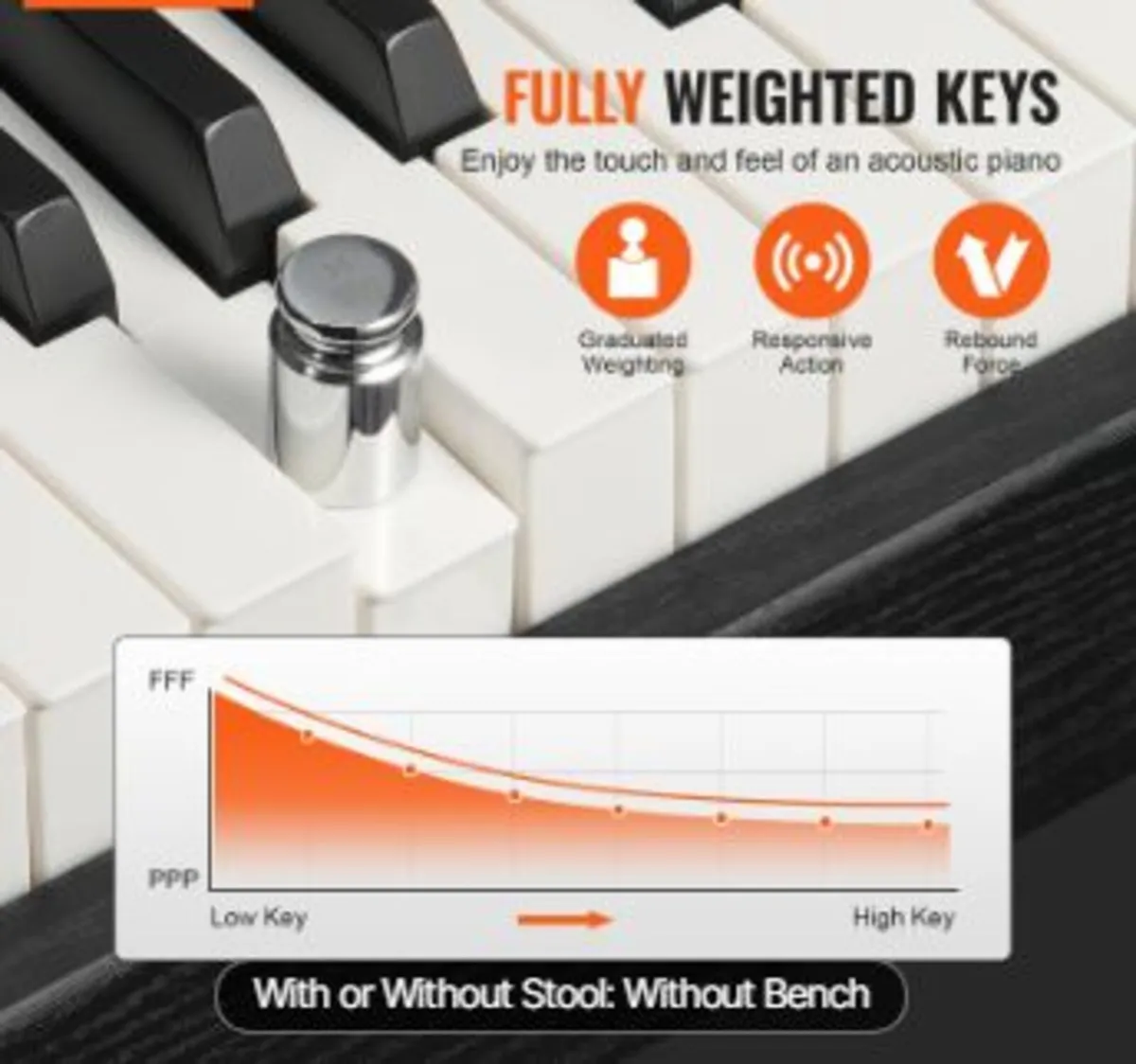 Weighted Digital Piano, 88 Key Fully - Image 2