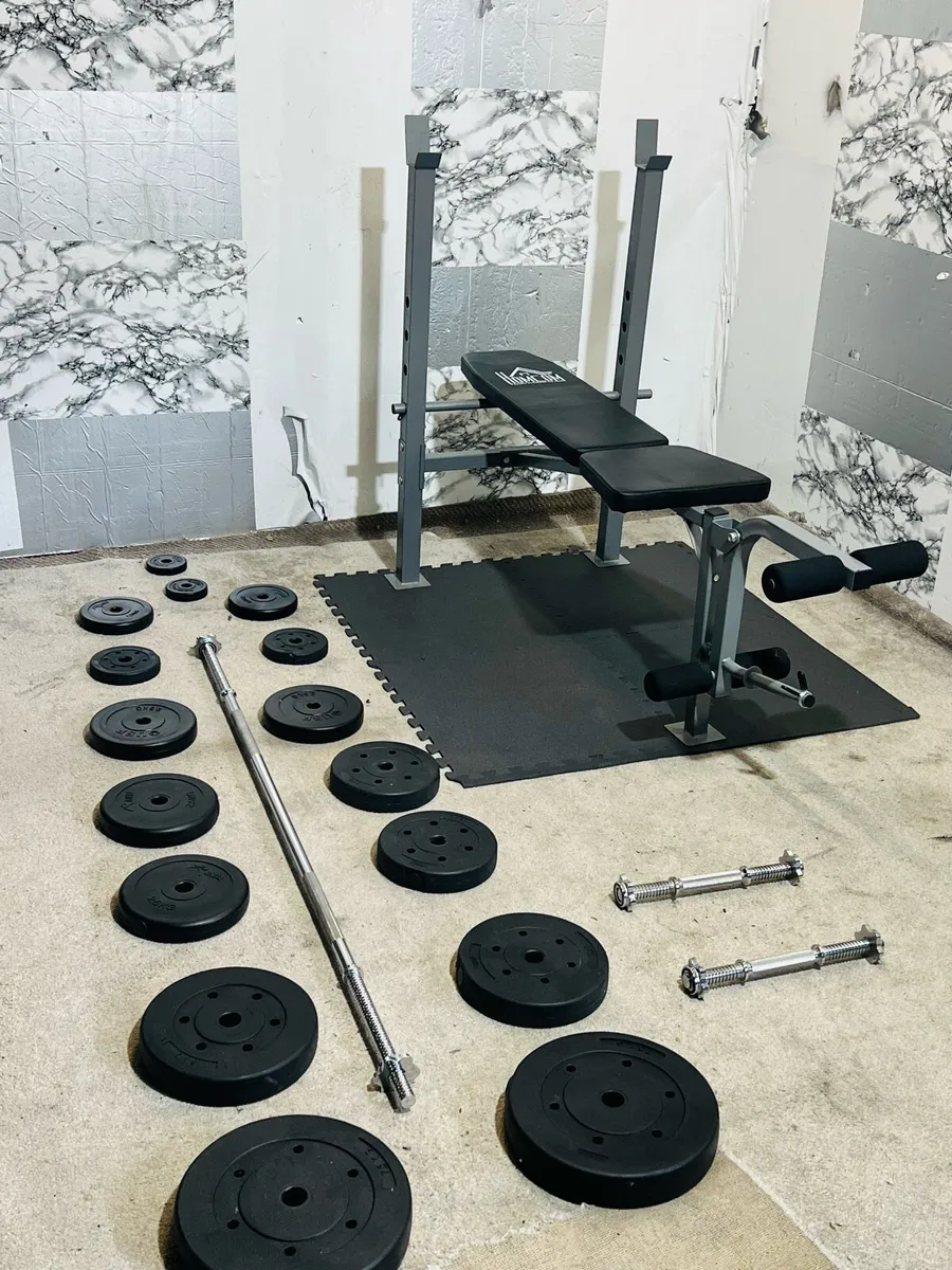 ADJUSTABLE BENCH WEIGHTS BARBELL DUMBBELLS - Image 3