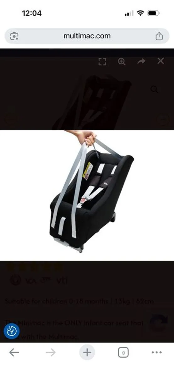 Multimac Car Seat and 2 x Minimac Car Seats - Image 2