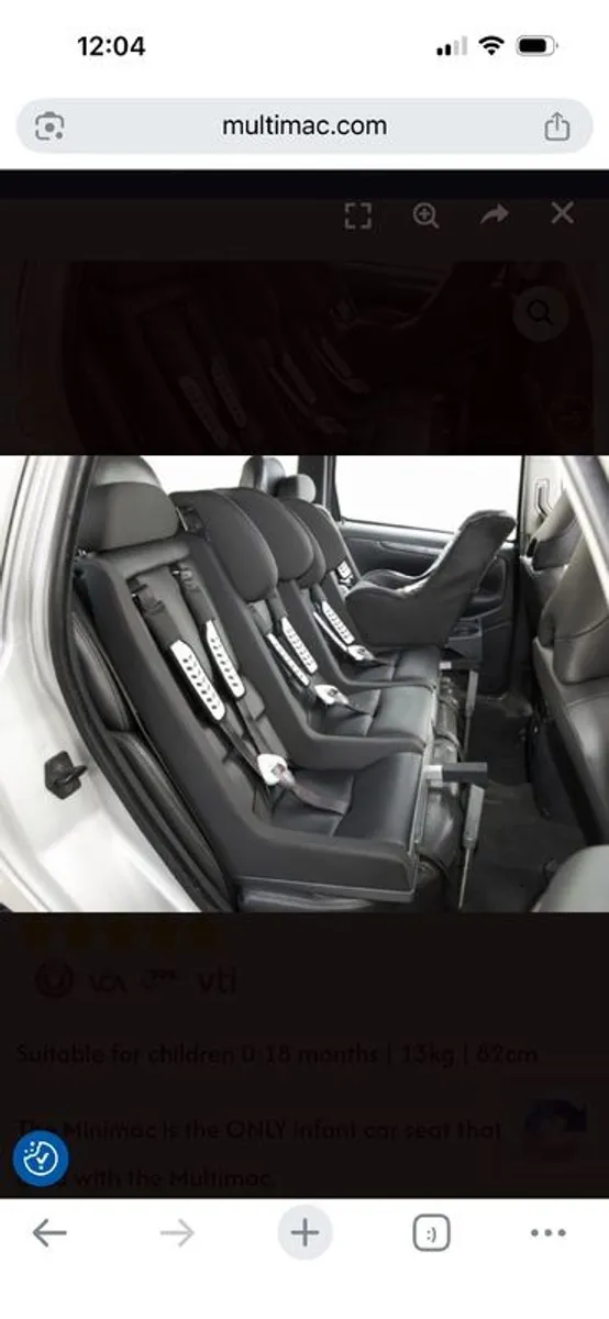 Multimac Car Seat and 2 x Minimac Car Seats - Image 3