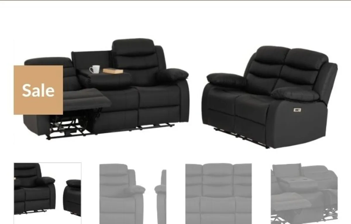 Roma 3+2 Electric Recliner Suite / 2 Colours - Image 1