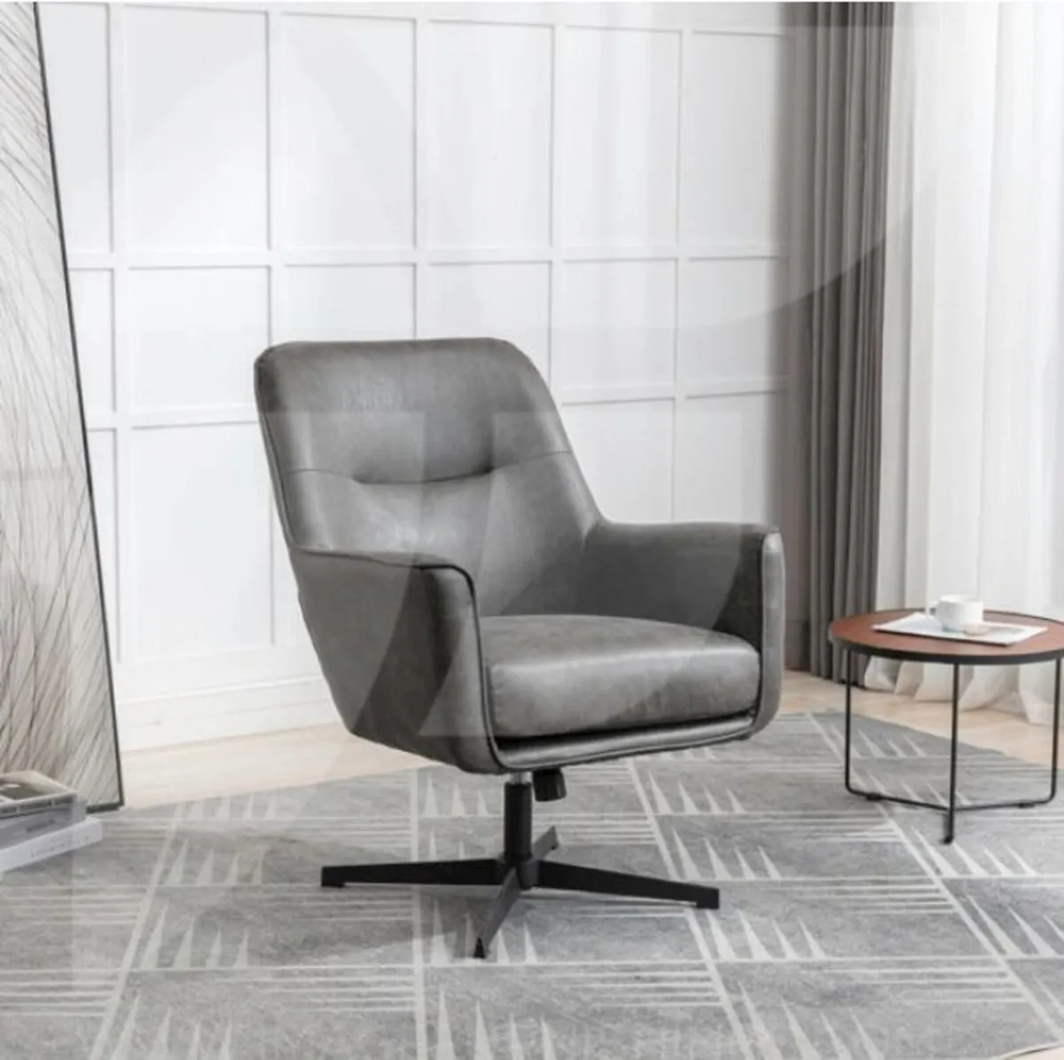 Felicia Swivel Chair Charcoal - Image 2
