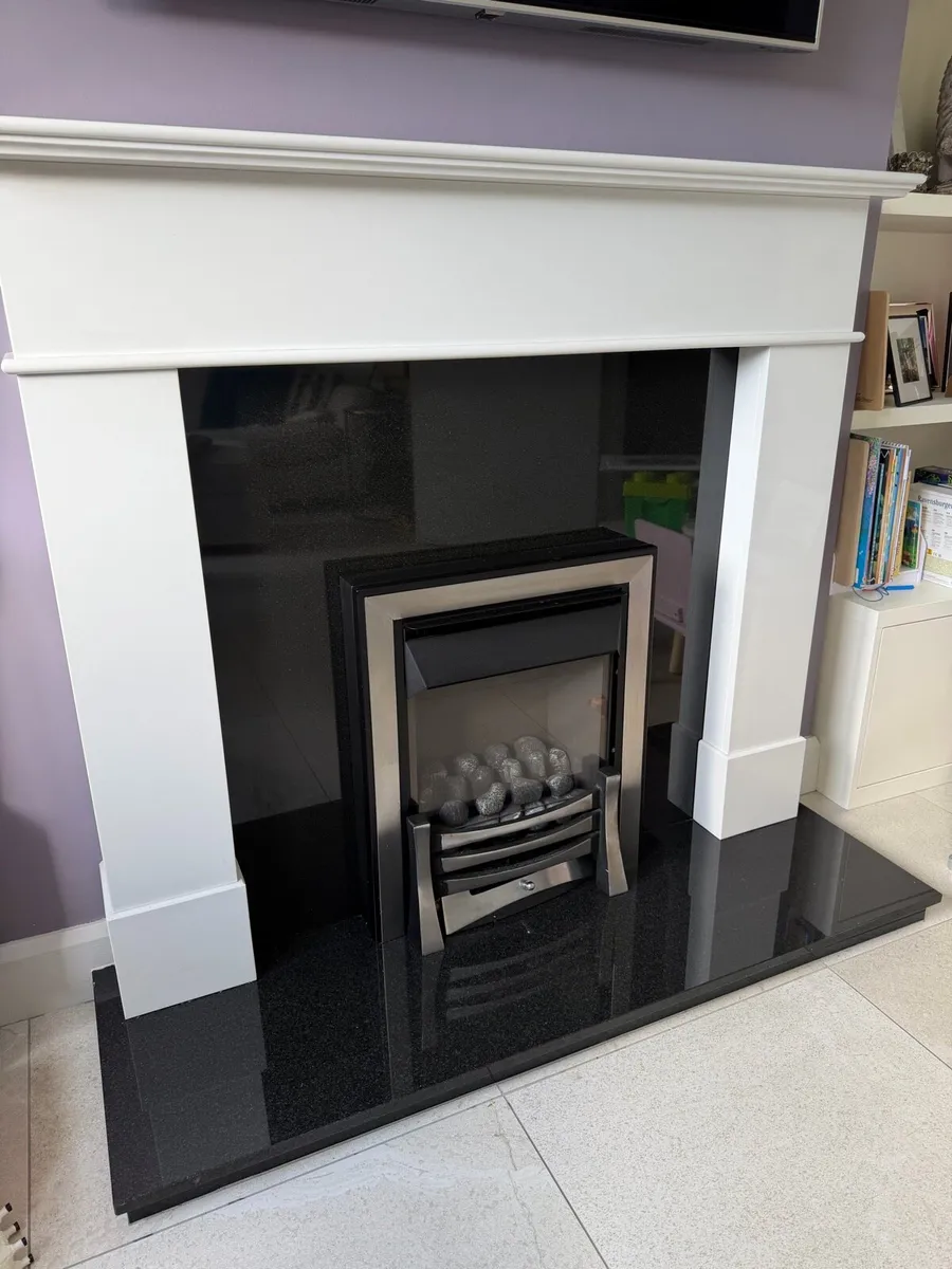 Marble fireplace and gas fire - Image 1