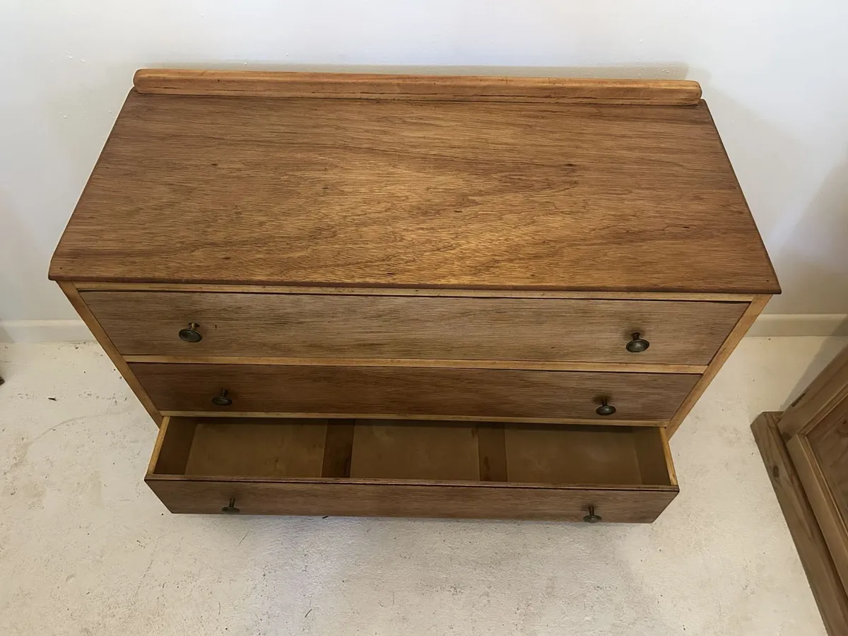 Restored Vintage 3 Drawer Chest of Drawers - Image 4