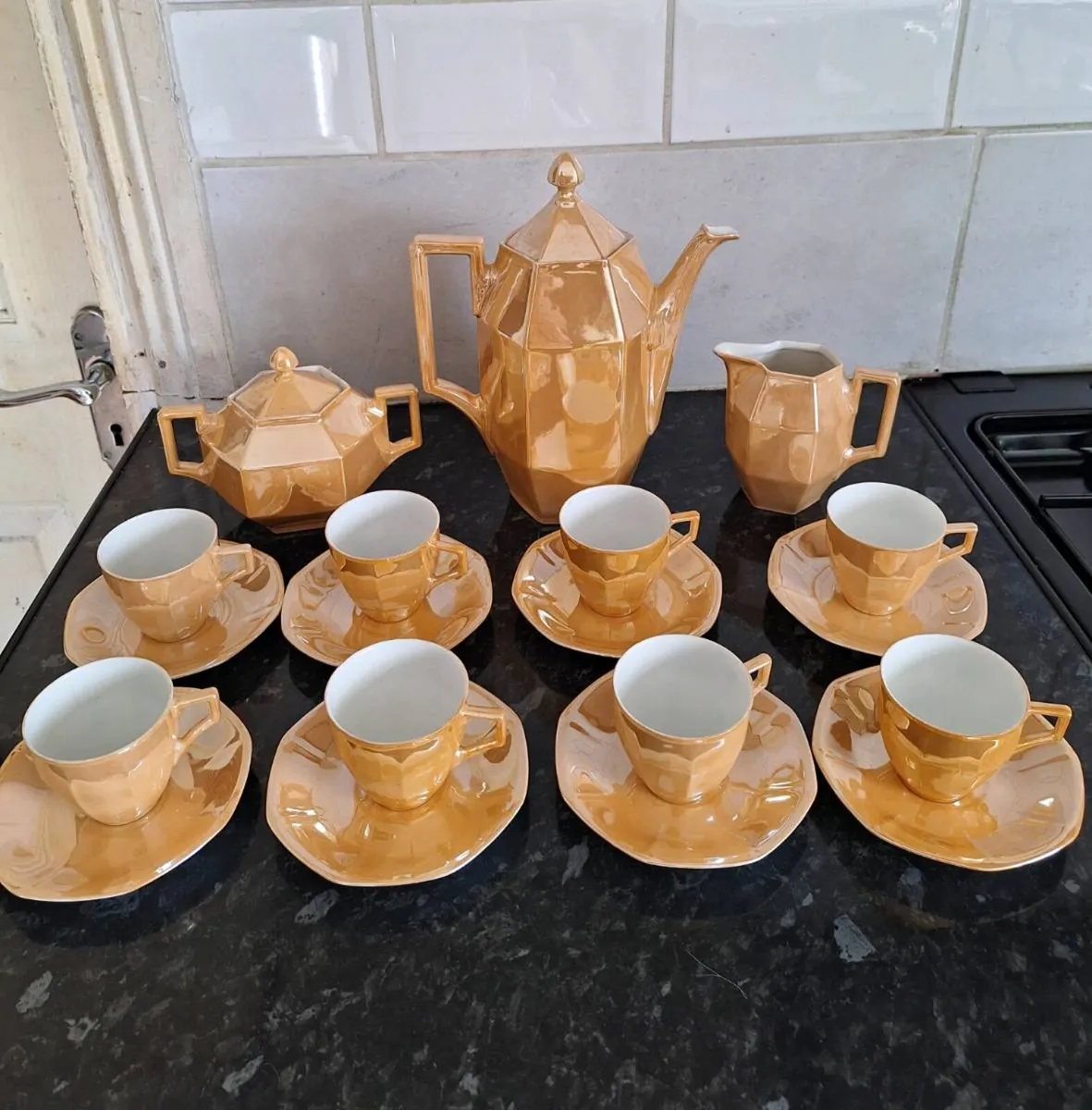 Vintage Art Deco lusterware tea and coffee set - Image 1