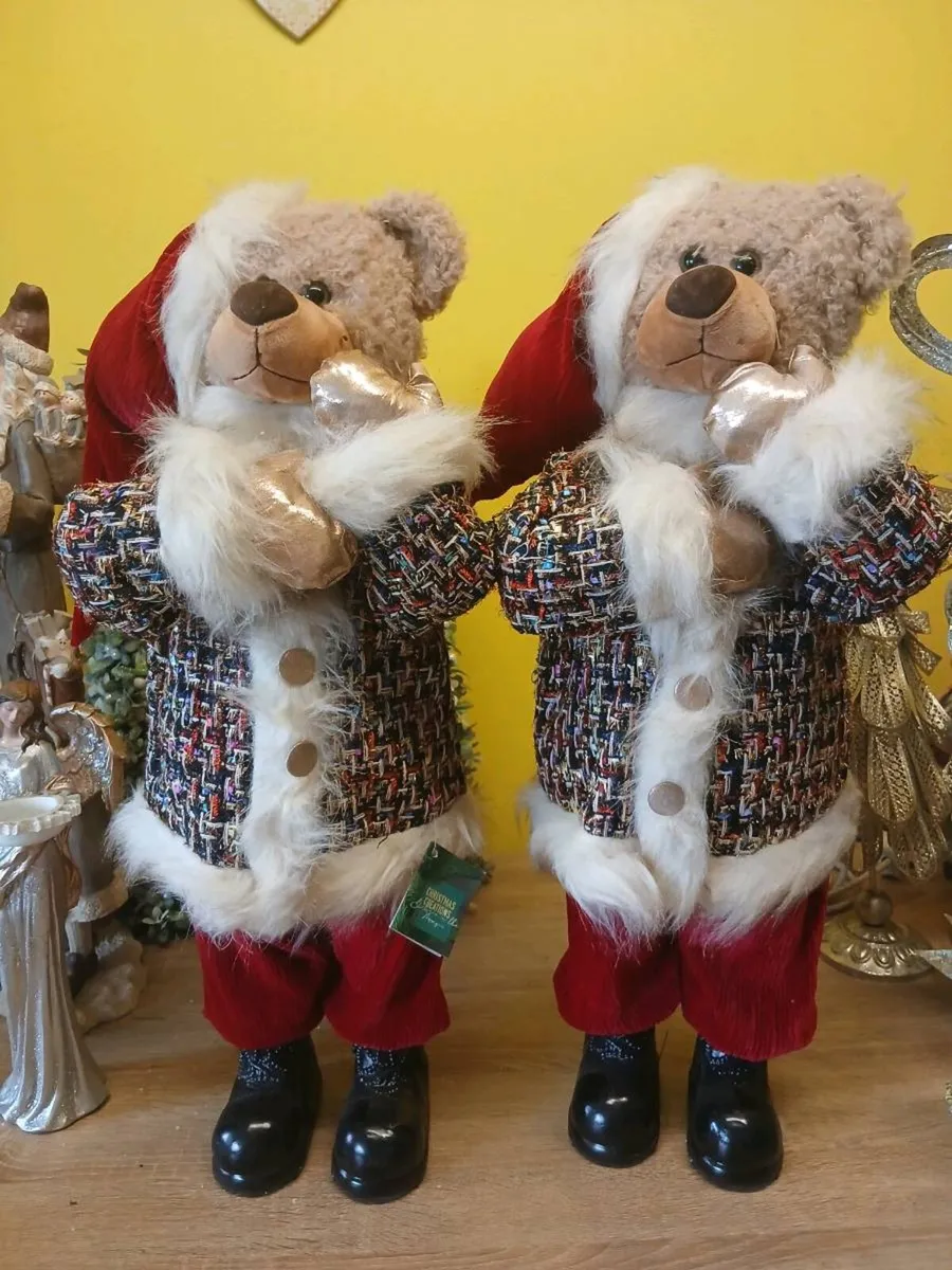 Pair of Christmas Bears - Image 1