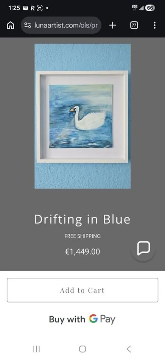 Fine abstract art (Drifting in Blue) - Image 2