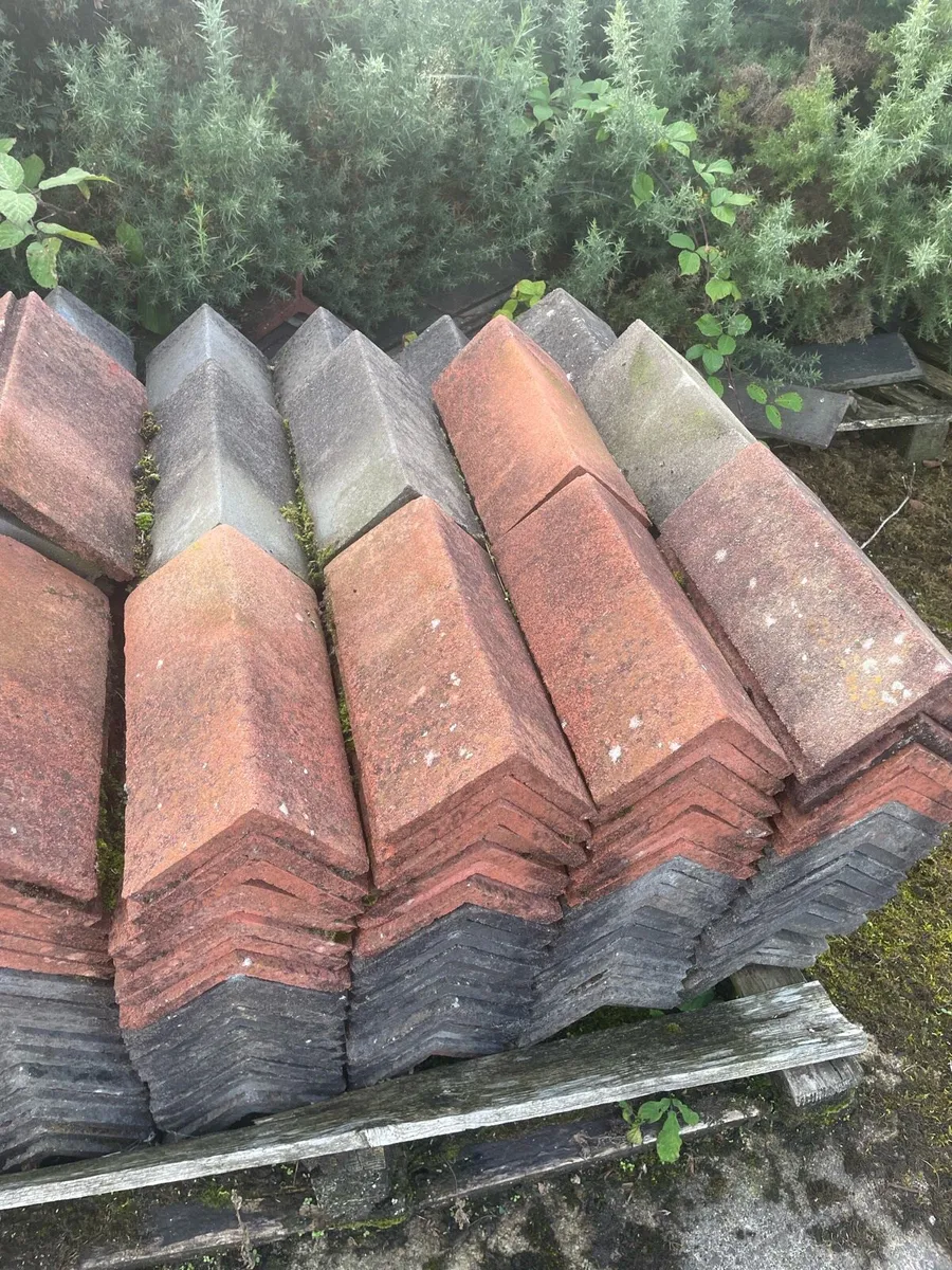 Old Concrete Ridge Cap Tiles - Image 3