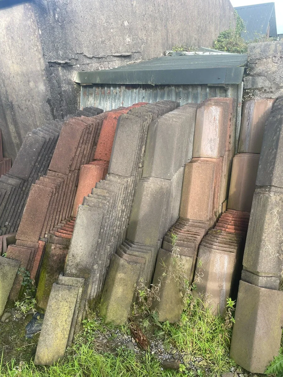 Old Concrete Ridge Cap Tiles - Image 2