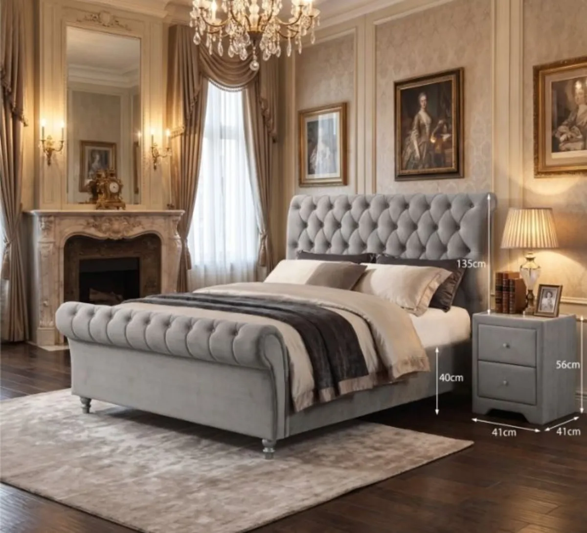 Limerick Beige Storage Bed - Image 1
