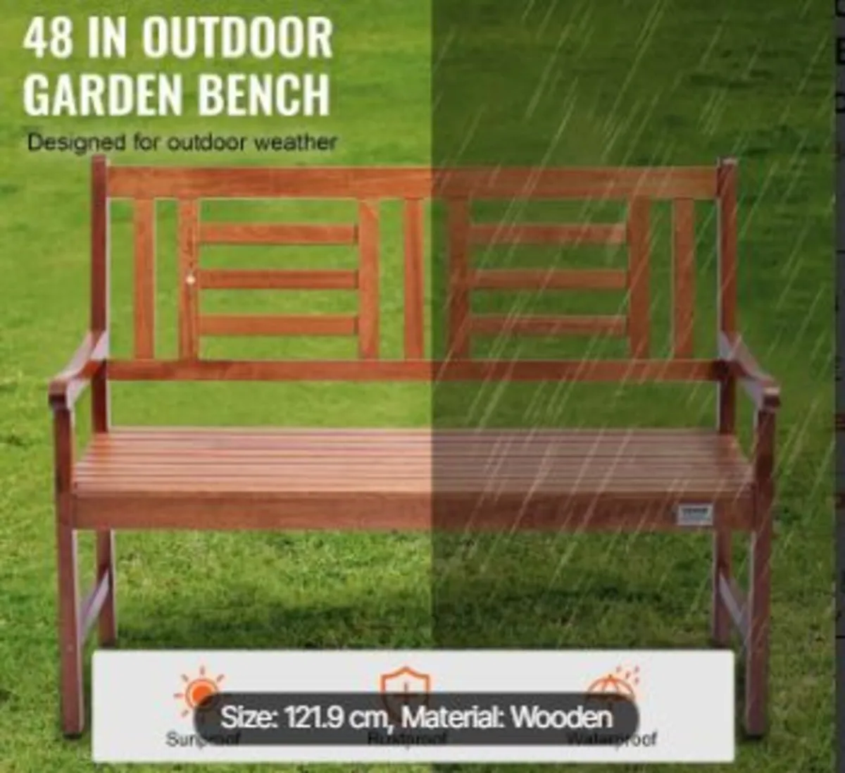 Outdoor Bench 48 in/121.9 cm - Image 2